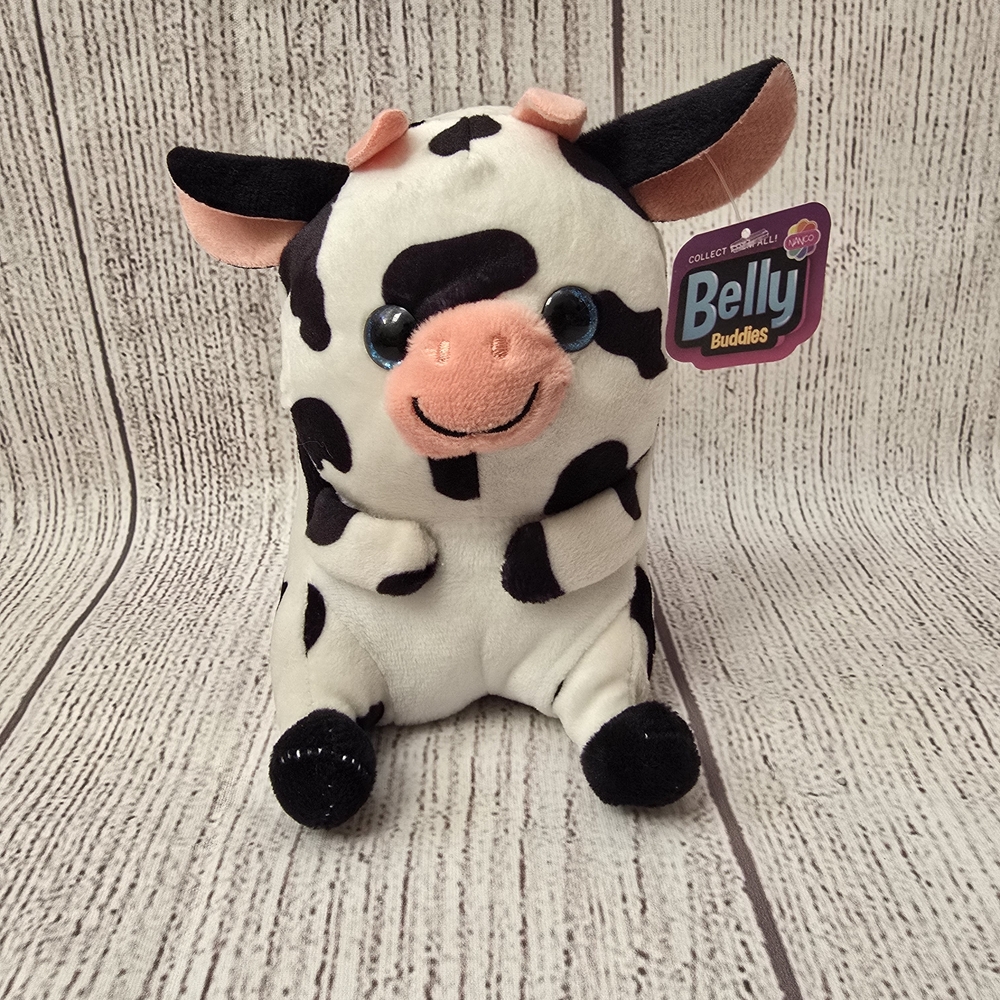 Belly Buddies Black and White Stuffed Cow
